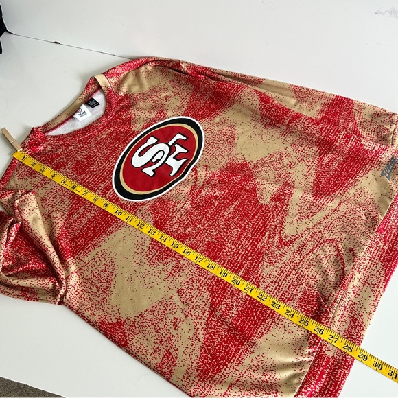 ZUBAZ NFL Apparel MEN'S SAN FRANCISCO 49ERS STATIC CREW NECK SWEATSHIRT L - Picture 7 of 14